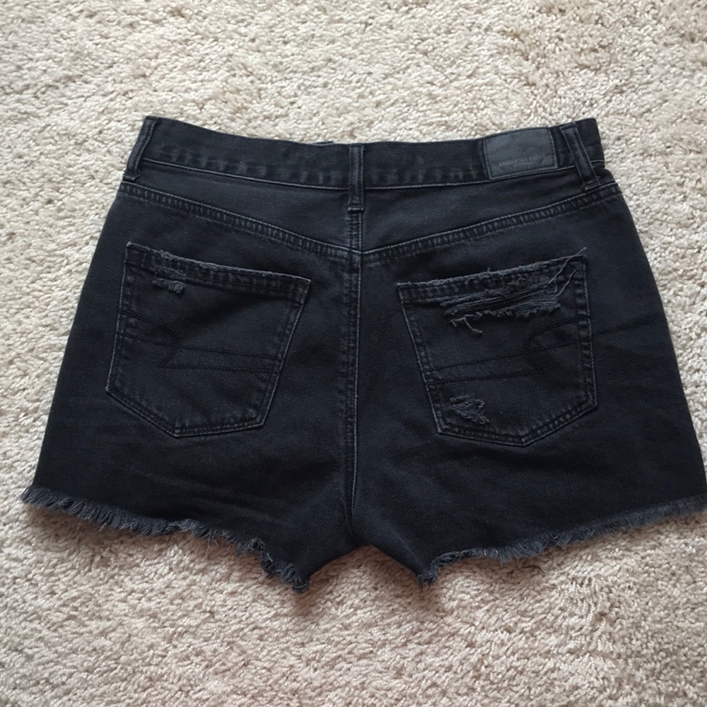 Black Ripped Shorts - Picture 2 of 3